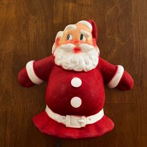 Vintage Mid-Century Collectible Santa Glo Xmas Tree Topper /Wall Plaque 1940s